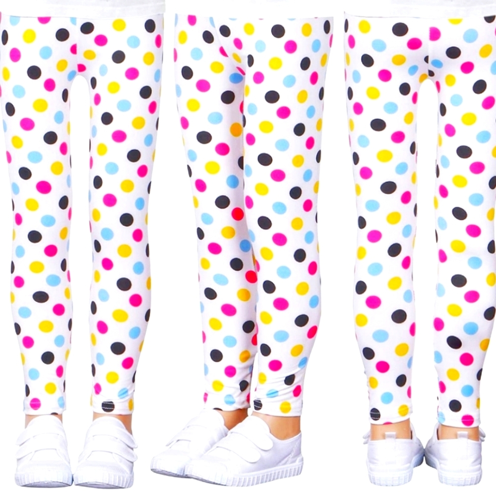 Multicolor Polka Dot Pattern Butter Soft  Leggings